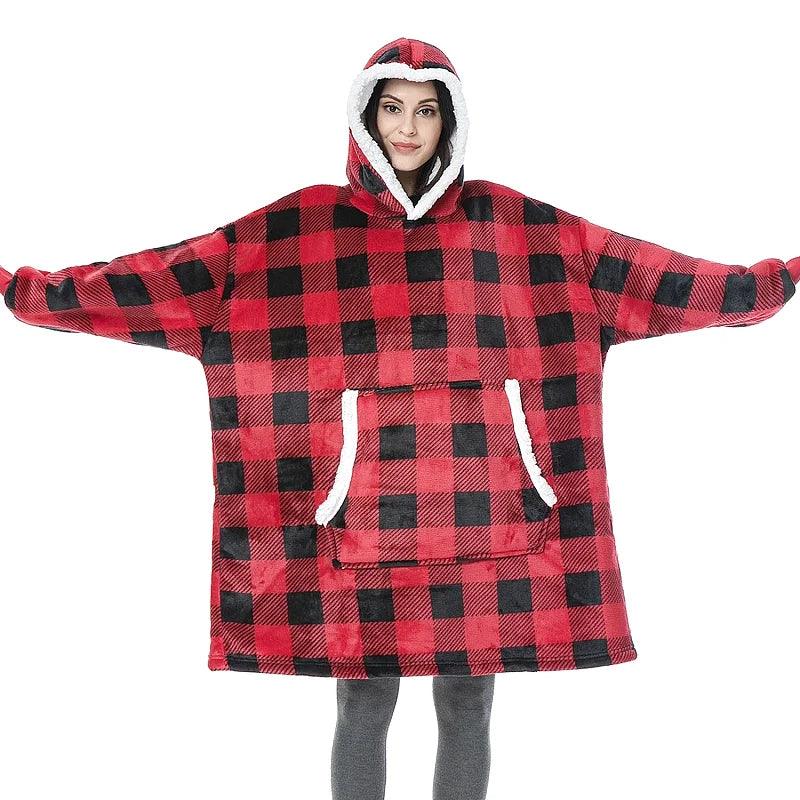 Plaid à Capuche - Sweat Plaid Femme